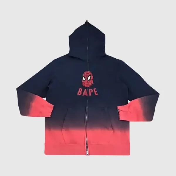 BAPE × Marvel Comics Sp5der-Man Full Zip Hoodie ‘Navy/Red’