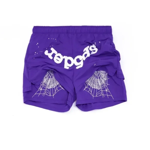 OG WEB SP5DER SHORTS PURPLE